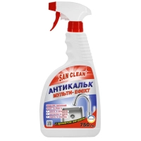 Спрей для чищення ванн San Clean Антикальк Мульти-ефект 750 г (4820003546215)