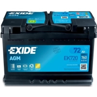 Акумулятор автомобільний EXIDE START-STOP AGM 72Ah 760EN (EK720)