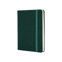 Книга записна Optima А6 SQUARE, тверда обкладинка, гумка, кремовий блок лінія, зелений (O20386-04)