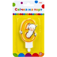 Свічка Maxi Llama "6" висотою 7,62 см (MX622068-6)