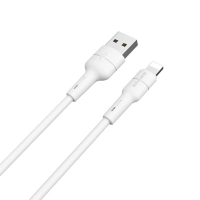 Дата кабель USB 2.0 AM to Lightning 1.0m 2.4A silicone white BOROFONE (6931474706874)