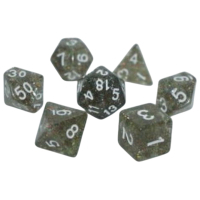 Набір кубиків для настільних ігор Games 7 Days Glitter 7 Dice Set - Grey (7 шт.) (g7dglit14)