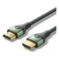 Кабель мультимедійний HDMI M to HDMI M 1.5m 8K60Hz ultra thin cotton braided green Vention (ALOGG)