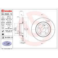 Гальмівний диск Brembo 08.D530.13