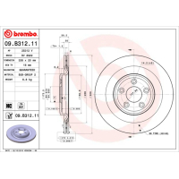 Гальмівний диск Brembo 09.B312.11