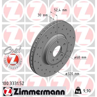Гальмівний диск ZIMMERMANN 100.3331.52