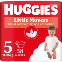 Підгузки Huggies Little Movers 5 (11-25 кг) Mega 58 шт (5029053548784)