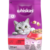 Сухий корм для кішок Whiskas з яловичиною 800 г (5998749144145/5900951294013)