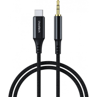 Кабель мультимедійний USB-C to 3.5mm M 1.0m black Choetech (AUX006)