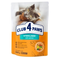 Сухий корм для кішок Club 4 Paws Преміум Sterilised з лососем 900 г (4820269144804)