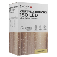 Гірлянда Chomik 300 LED холодний білий, 3x3 м, USB, з пультом, IP20, від мережі (5900779880009)
