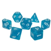 Набір кубиків для настільних ігор Games 7 Days Glitter 7 Dice Set - Light Blue (g7dglit06)