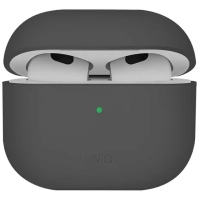 Чохол для навушників Uniq Lino AirPods 4 Silicone Ash Grey (8886463691373)