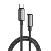 Дата кабель USB-C to USB-C 2.0m 5A 100W zinc alloy braided black ColorWay (CW-CBPDCC099-BK)