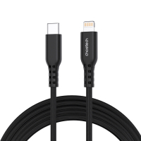 Дата кабель USB-C to Lightning 1.8m MFi PD20W braided black Choetech (XCL-1021-BK)