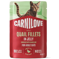 Вологий корм для кішок Carnilove Jelly Quail with Dandelion 85 г (8595602584710)