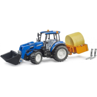 Масштабна модель автомобіля Bruder Трактор New Holland T5.121 з переднім навантажувачем та аксесуарами (02187)