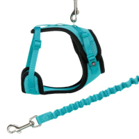 Шлея для котів Trixie Y-Harness 39-60 см/10 мм бірюзова (4057589418906)