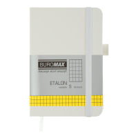 Книга записна Buromax ETALON 95 х 140 мм, 96 аркушів, клітинка, білий (BM.296160-12)