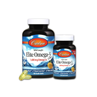 Жирні кислоти Carlson Омега-3, Смак Лимону, Elite Omega-3 Gems, 90+30 желатинових (CAR-01714)
