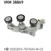 Натягувач ременя з роликом SKF VKM 38869