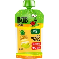 Дитяче пюре Bob Snail Равлик Боб Смузі Ананас-Груша, пастеризоване, 120 г (4820219343653)