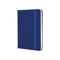 Книга записна Optima А6 SQUARE, тверда обкладинка, гумка, кремовий блок лінія, синій (O20386-02)