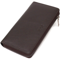 Гаманець Bond Accessories З одним відділенням з натуральної шкіри Коричнева (22032)