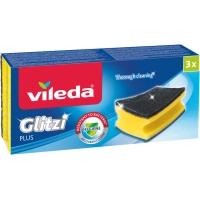 Губки кухонні Vileda Glitzi Plus Для сильно забрудненого посуду 3 шт. (4003790001444)