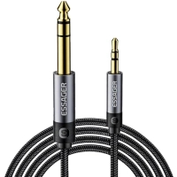 Кабель мультимедійний 3.5mm M to 6.5mm M 1.2m Essager (EYPMM-XL0G-P)