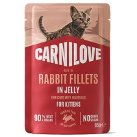 Вологий корм для кішок Carnilove Jelly Rabbit with Marigold 85 г (8595602584741)