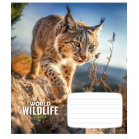 Зошит Школярик Wildlife 12 аркушів клітинка (012-3679K)