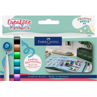 Набір маркерів Faber-Castell тонких для декору Goldfaber Creative Marker Creative Haven, 6 кольорів, товщина 1,5 мм (33001)