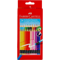 Олівці кольорові Faber-Castell Classic Colours з гумкою 24 кольори (116625) (30295)