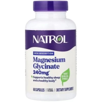 Вітамінно-мінеральний комплекс Natrol Магній гліцинат високої абсорбції, 240 мг, Magnesium Glycinate, 60 (NTL08350)