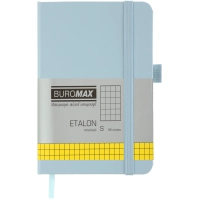 Книга записна Buromax ETALON 95 х 140 мм, 96 аркушів, клітинка, блакитний (BM.296160-14)