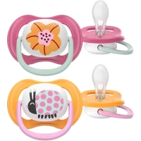 Пустушка Philips AVENT Ultra Air I love… для дівчат, 6-18 міс (SCF080/04_SCF080/27)