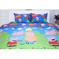 Постільна білизна MirSon Бязь Ranforce Elite 17-0507 Peppa Сімейний 160x220 (2200004733364)