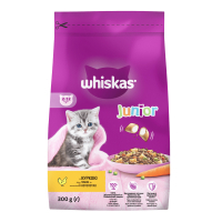 Сухий корм для кішок Whiskas Junior з куркою 300 г (5900951304378/5900951355936)