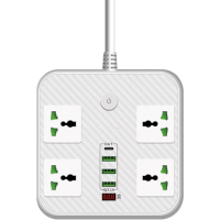 Мережевий фільтр живлення Voltronic TВ-Т90, 4роз, 3*USB White (ТВ-Т90-White)
