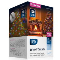 Гірлянда ColorWay Каскад LED 126 9 x 1.5 м 8 функцій різнокольорова USB (CW-G-126L91CUMC)