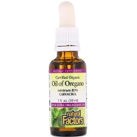 Трави Natural Factors Олія орегано в краплях, Oil of Oregano Liquid, 30 мл (NFS04571)