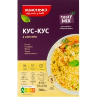 Крупа Жменька Розсипчастий Кус-кус з овочами в пакетиках для варки 4х50 г (4820152182494)