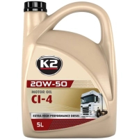 Моторна олива K2 MOTOR OIL 20W-50 CI-4 5 л (O4145E)