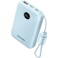 Батарея універсальна Vention 10000mAh 22,5W Fast Charging, USB-A, 2xUSB-C Blue (FKAL0-C)
