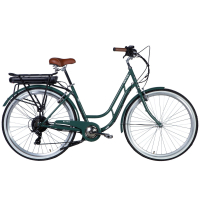 Електровелосипед Dorozhnik 28" eRETRO Vbr FR рама-19" 36B 13А*г 500Вт 2026 зелено-сірий (ELB-D-28-111)
