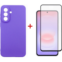 Чохол до мобільного телефона Dengos Carbon Cover + Glass Samsung Galaxy A37 Purple (DG-KM-201)