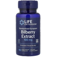 Вітамінно-мінеральний комплекс Life Extension Чорниця екстракт, 100 мг, Bilberry Extract, 90 вегетаріанських кап (LEX-18739)