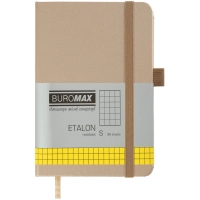 Книга записна Buromax ETALON 95 х 140 мм, 96 аркушів, клітинка, золотий (BM.296160-23)