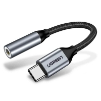 Перехідник USB-C to 3.5mm F 0.10m AV142 (Gray) Ugreen (30632)